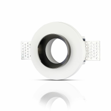 V-tac GU10 LED spotlámpa keret, fehér+króm fix lámpatest - SKU 3146 világítás