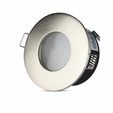 V-tac GU10 LED spotlámpa keret, IP54 matt króm fix lámpatest - SKU 3614 világítás