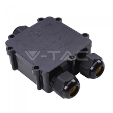  V-TAC IP68 kültéri vízálló 3-as kötődoboz, fekete - 5980 kültéri világítás