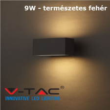 V-tac kültéri homlokzatvilágító fali LED lámpa 9W - természetes fehér - 8240 kültéri világítás