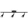 V-tac LED fali spot lámpa tripla fej, 13,5w, 3000K, meleg fehér, 1080lm, 100°, fekete, CRI>80, V-TAC, 8271