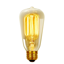 V-tac LED lámpa , égő , Edison izzószálas hatás , körte , E27 foglalat , 6 Watt , borostyán sárga izzó