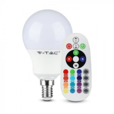 V-tac LED lámpa , égő , kis gömb , E14 , 3.5W , dimmelhető , RGBW , W=természetes fehér ,... világítás