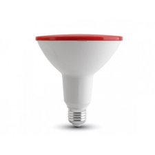 V-tac LED lámpa , égő , spot , E27 foglalat , PAR38 , 15 Watt , piros , IP65 világítás
