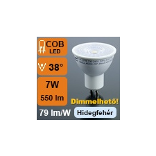 V-tac LED lámpa GU10 (7W/38°) hideg fehér, dimmelhető izzó