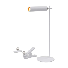V-tac mágneses asztali LED lámpa, 3W, természetes fehér, csiptethető és öntapadós tartóval, fehér házzal - 23041 világítás