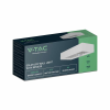 V-tac napelemes tégla alakú fali lámpa, 6W, természetes fehér, szenzorral, fehér házzal - SKU 10308