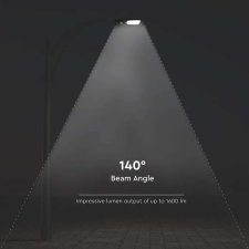 V-tac napelemes utcai LED lámpa, térvilágító lámpatest 15W hideg fehér - SKU 8548 kültéri világítás
