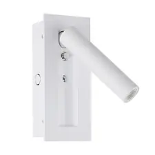 V-tac Oldalfali LED olvasólámpa (2W - 3000K) téglalap  alakú, fehér, kapcsolóval, CREE LED világítás
