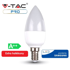 V-tac PRO A++ 4.5W E14 LED izzó, 3000K - Samsung chip - 258 izzó