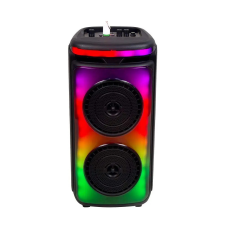 V-tac Soundor 20W Bluetooth hordozható hangszóró LED világítással, 2x6 inch, mikrofonnal - SKU 7676 hordozható hangszóró