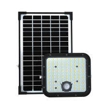 V-tac szögletes 12.5W napelemes lámpa, mozgásérzékelővel, hideg fehér - 10311 kültéri világítás