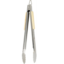 Vaggan grillfogó, rozsdamentes acél/fa, 37 cm, ezüst/barna kerti sütés és főzés