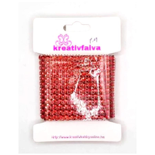 Vágható dekor strasszkő, piros. Mérete: 100x6 cm, strasszkő mérete: 4 mm dekorációs kellék