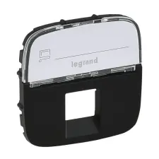  Valena Allure fekete RJ11/RJ45 aljzat burkolat címketartóval 755478 Legrand villanyszerelés