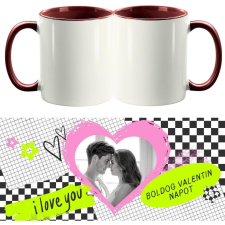  Valentin Nap saját fotóval, kétoldalas fényképes bögre - 1 db bögrék, csészék