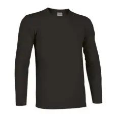 Valento TIGER, unisex hosszú ujjú pamut póló, Black-L