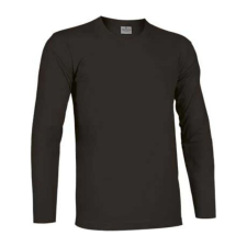Valento TIGER, unisex hosszú ujjú pamut póló, Black-XL férfi póló