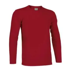 Valento TIGER, unisex hosszú ujjú pamut póló, Lotto Red-2XL