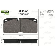 Valeo fékbetétkészlet, tárcsafék VALEO 882254 autóalkatrész
