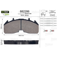 Valeo fékbetétkészlet, tárcsafék VALEO 882286 autóalkatrész