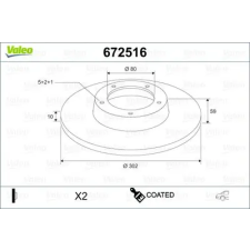 Valeo féktárcsa 672516 autóalkatrész