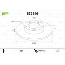 Valeo féktárcsa 672546 autóalkatrész