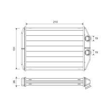 Valeo Hőcserélő, belső tér fűtés VALEO 811624 autóalkatrész
