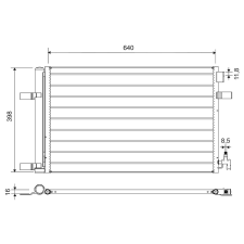 Valeo kondenzátor, klíma VALEO 812661 autóalkatrész
