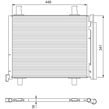 Valeo kondenzátor, klíma VALEO 814168 autóalkatrész