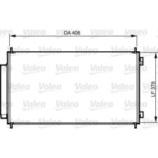 Valeo kondenzátor, klíma VALEO 814232 autóalkatrész