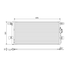 Valeo kondenzátor, klíma VALEO 822648 autóalkatrész