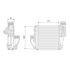 Valeo töltőlevegő-hűtő VALEO 818290 autóalkatrész