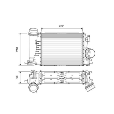 Valeo töltőlevegő-hűtő VALEO 818316 autóalkatrész
