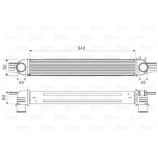 Valeo töltőlevegő-hűtő VALEO 818545 autóalkatrész