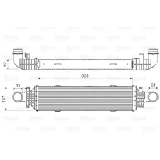 Valeo töltőlevegő-hűtő VALEO 818631 autóalkatrész
