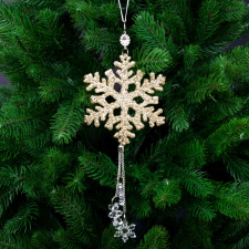 Valex Decor Arany hópelyhes karácsonyfadísz 11cm x 10cm karácsonyfadísz