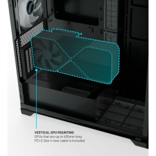 VALKYRIE VK02 LCD Black (schwarz) (VK-CASE02LCD) számítógép ház