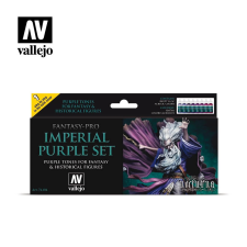 Vallejo Fantasy-Pro Imperial Purple Set lilla festék válogatás 8x 17ml makett
