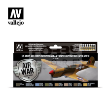 Vallejo Model Air -US Army Air Corps Mediterranean Theater Operations (MTO) WWII - festékszett 71183 hobbifesték