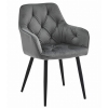 Valora LUKK étkezőszék - Sötétszürke bársony, fekete lábakkal x 1