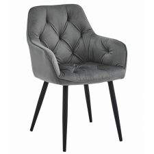  Valora LUKK étkezőszék - Sötétszürke bársony, fekete lábakkal x 1 bútor