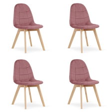  Valora NUUC szék, sötét rózsaszín bársony, ergonomikus kialakítás, 4 db bútor