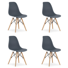  Valora OSAKA étkezőszék, sötét palaszürke, natúr lábakkal, 4 db bútor