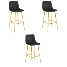  Valora TEOTO szék, fekete bársony, arany lábak x3 bútor