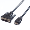 Value 11995516 1,5 M DVI-D HDMI A-típus (Standard) Fekete