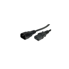 Value 19.99.1510-20 220V Hálózati tápkábel 1m - Fekete kábel és adapter