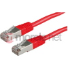 Value 21.99.1321 RJ45 Hálózati kábel, patchkábel CAT 6 S/FTP 0.50 m Piros (átlátszó) Kettős árnyékolás 1 db (21.99.1321250)