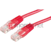 Value 21.99.1521 RJ45 Hálózati kábel, patchkábel CAT 6 U/UTP 0.50 m Piros (átlátszó) Árnyékolatlan 1 db (21.99.1521250)