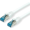 Value 21.99.1970 RJ45 Hálózati kábel, patchkábel CAT 6A S/FTP 0.50 m Fehér Kettős árnyékolás, Halogénmentes, Lángálló 1 db (JAB-2552499)